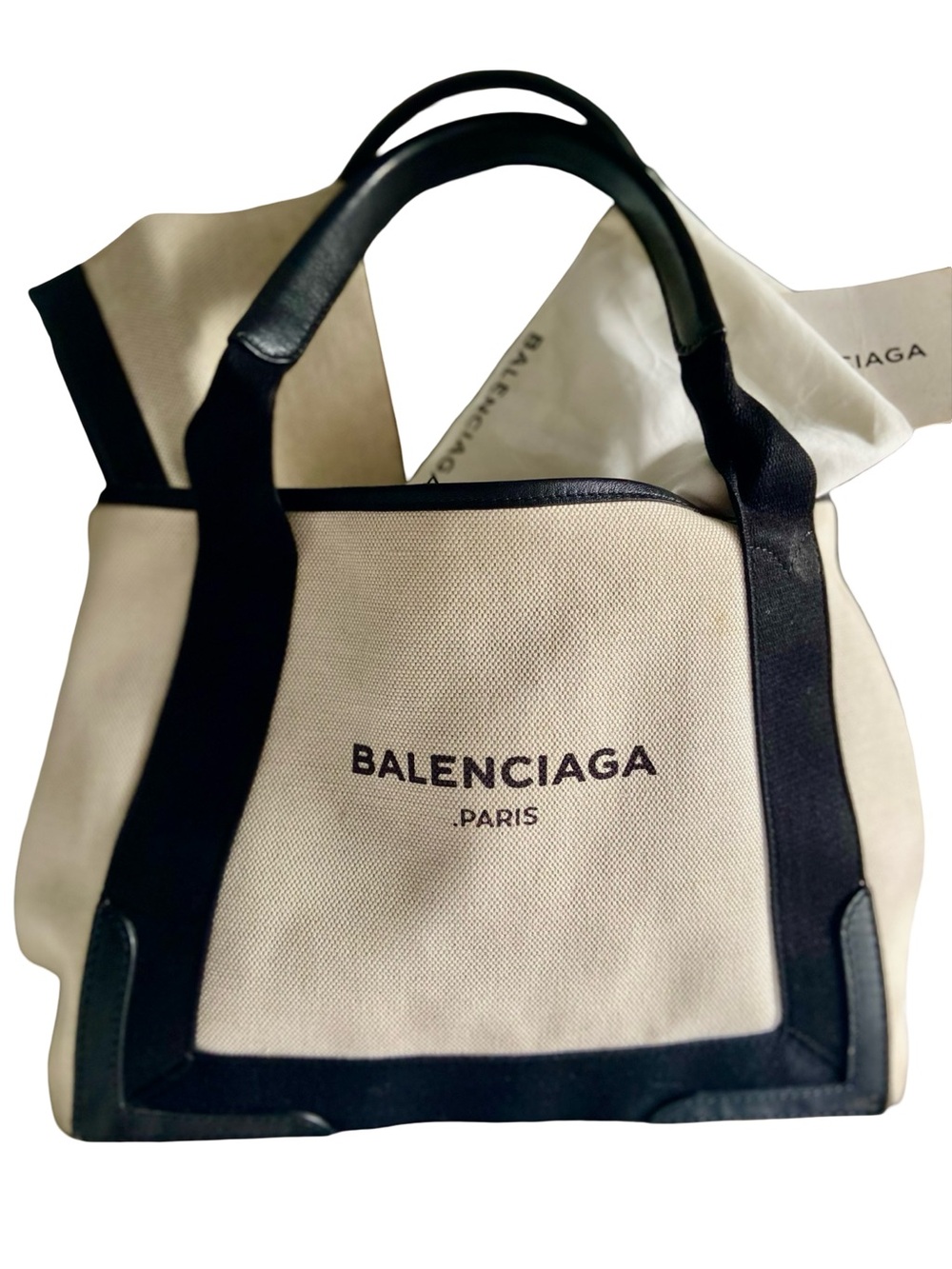 BALENCIAGA Small Navy Cabas Tote